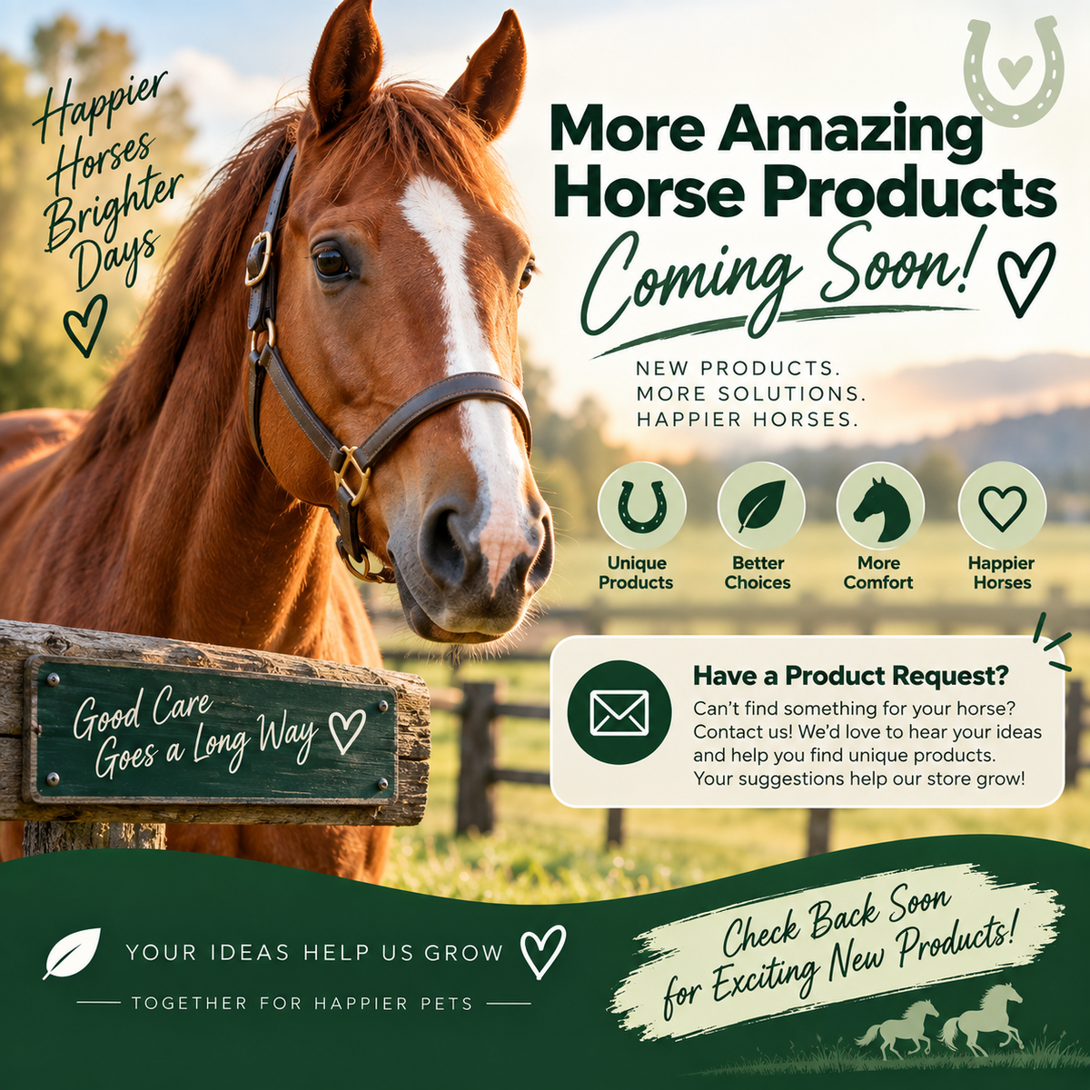 More Horse Products Coming Soon