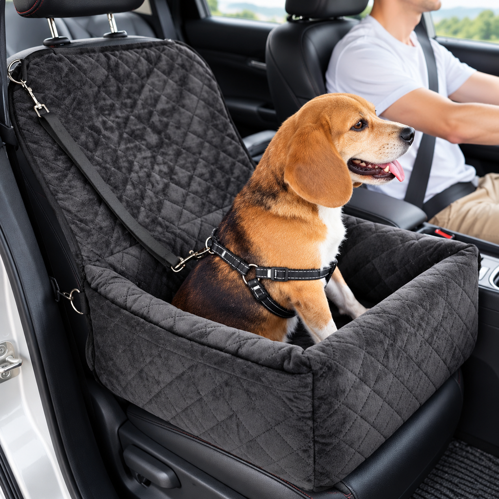 Dog Booster Car Seat for Small & Medium Dogs - Up To 40 Lb.